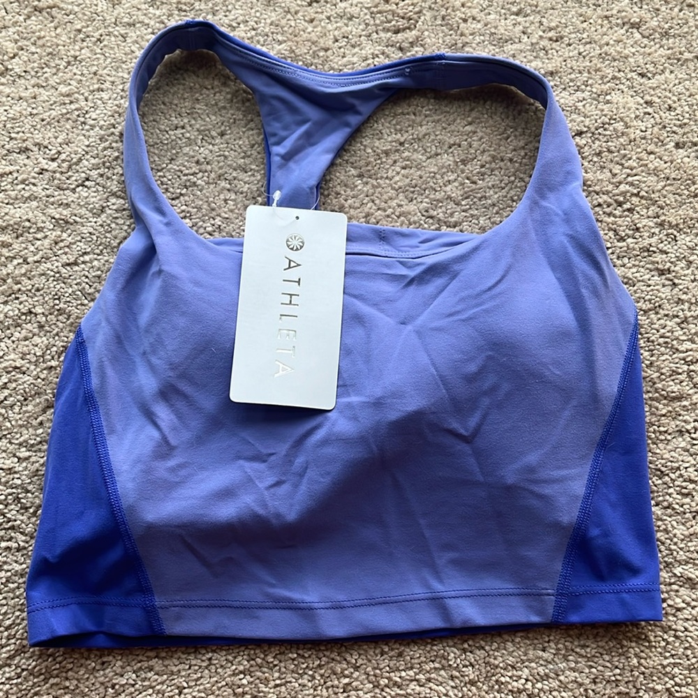 Athleta transcend crop bra; size small